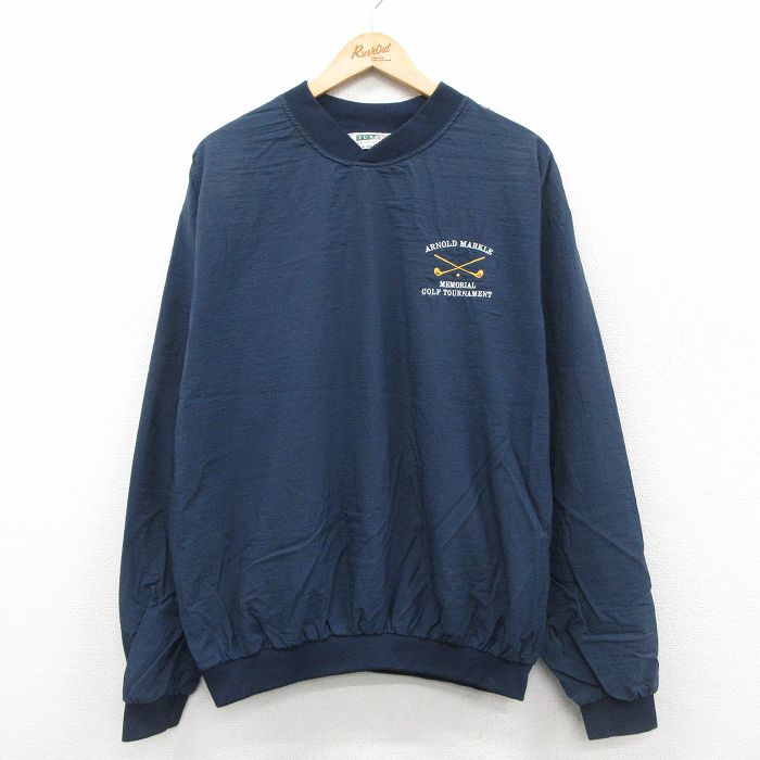 ナイロンジャケット 90s ゴルフ ネイビー XL | 古着
