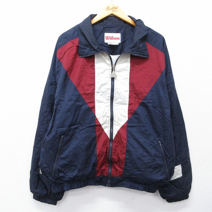【20%OFF】ウィルソン 長袖ナイロンジャケット ネイビー XL | 古着