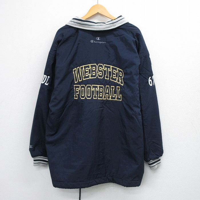 チャンピオン 00s ナイロンジャケット WEBSTER ネイビー XL | 古着