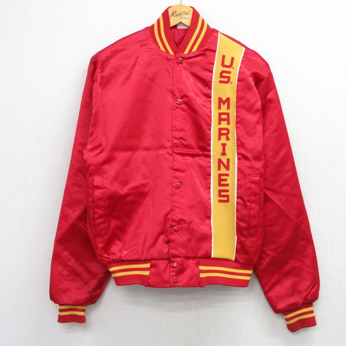 【20%OFF】USマリーンズ 80s ナイロンジャケット 内側キルティング レッド M | 古着