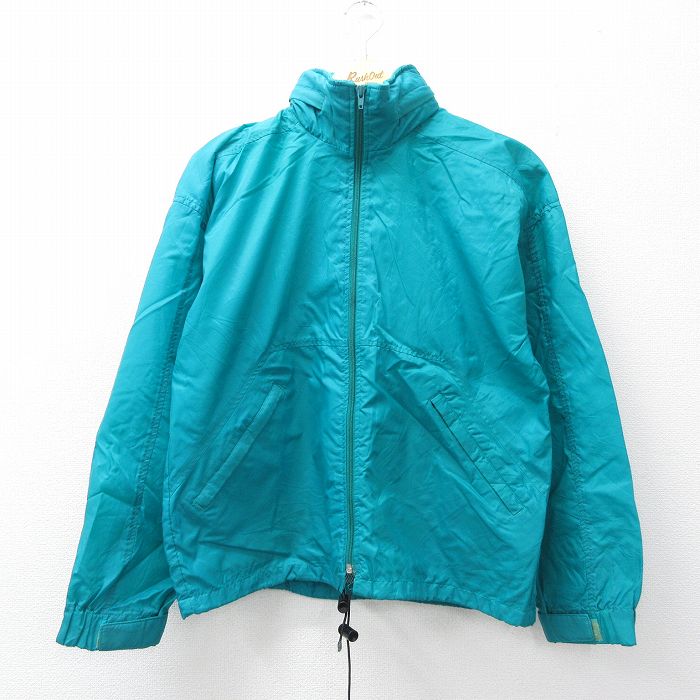 M★古着 EMS 長袖 ナイロン ジャケット メンズ 80年代 80s 青緑 内側メッシュ【spe】 26mar12