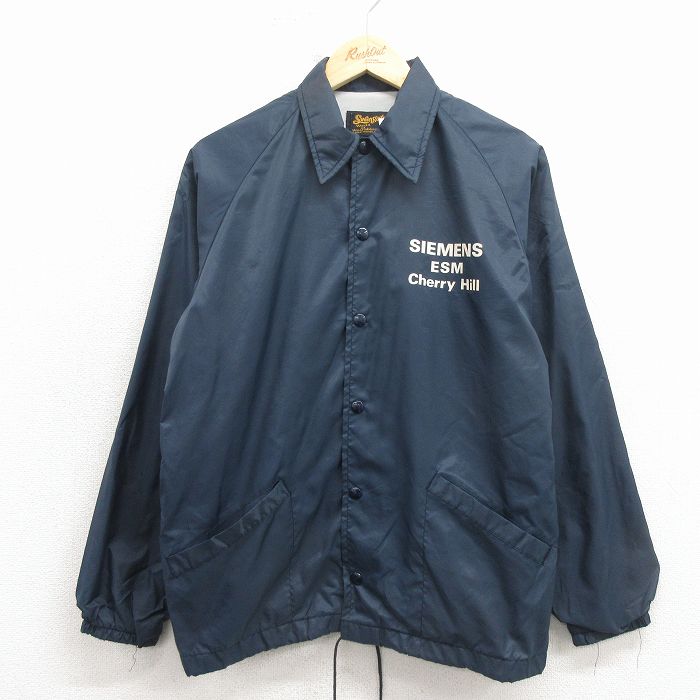 スイングスター 80s ラグランナイロンジャケット ESM ネイビー メンズM相当 | 古着