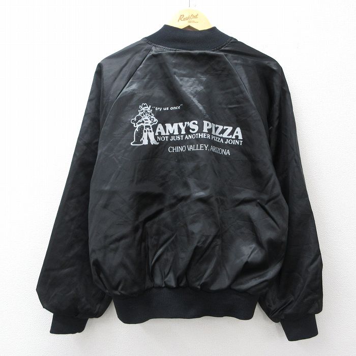 ナイロンジャケット 90s AMYS PIZZAラグラン ブラック メンズM相当 | 古着