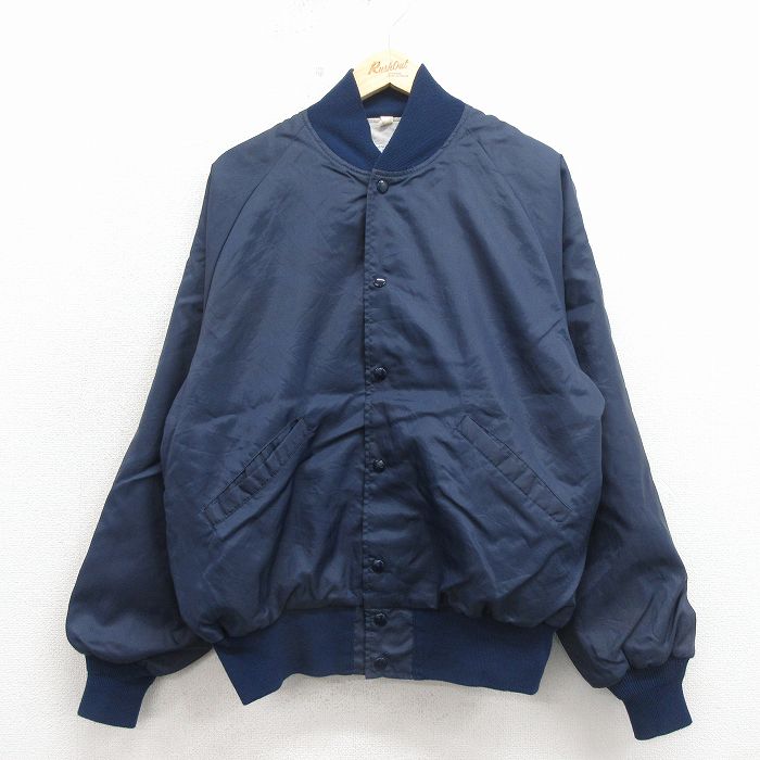 L★古着 バトウィン 長袖 ナイロン ジャケット メンズ 80年代 80s ラグラン 紺 26apr18