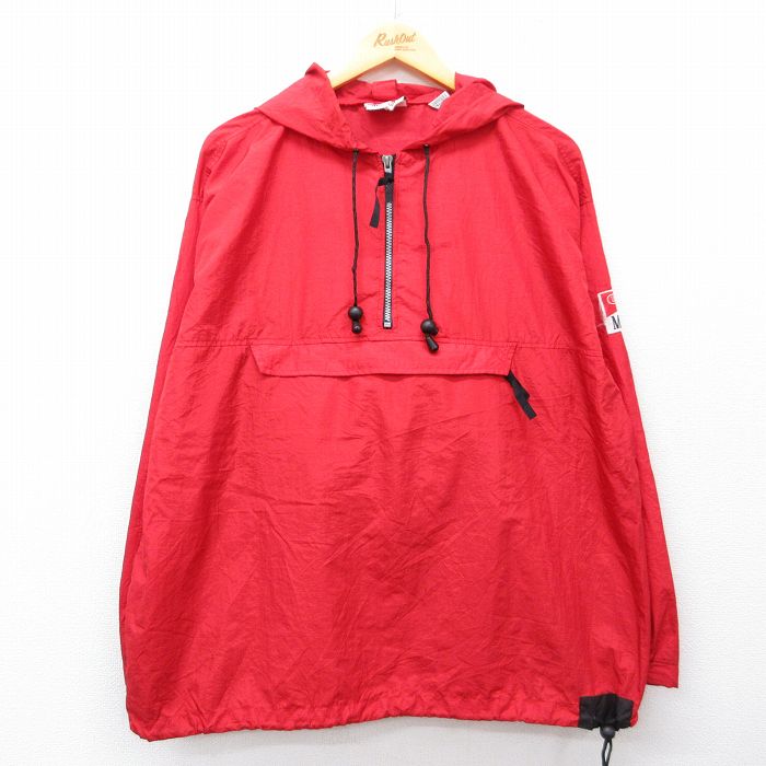 マルボロ 90s アノラックパーカー リップストップ レッド XL | 古着