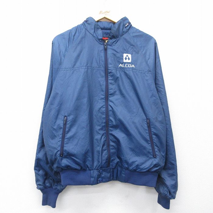L★古着 キングルイ 長袖 ナイロン ジャケット メンズ 90年代 90s ALCOA USA製 紺 26apr20
