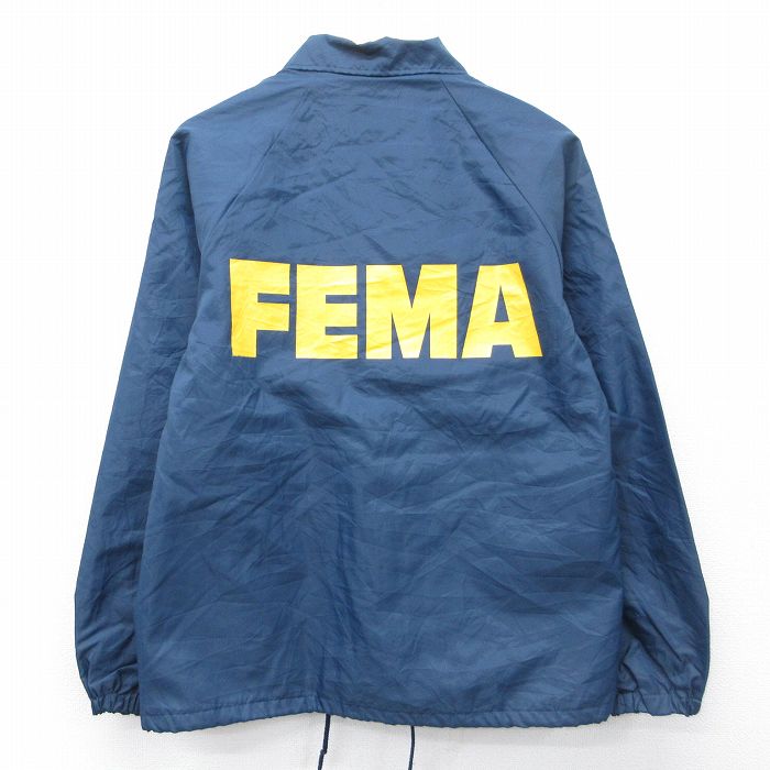 FEMA 90s ラグランナイロンジャケット ネイビー S | 古着