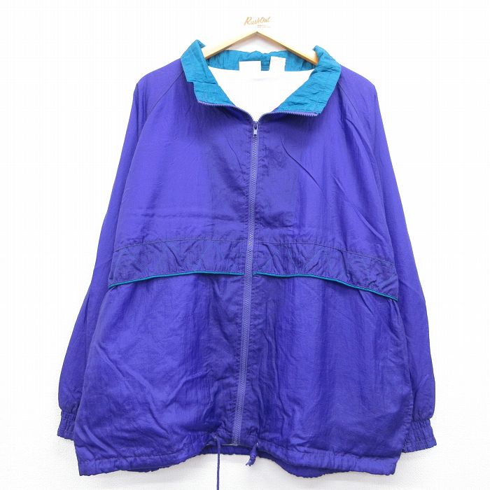 ベーシックエディションズ 90s ナイロンジャケット パープル L | 古着