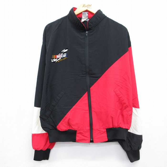 スイングスター 90s ナイロンジャケット NASCAR ブラック メンズL相当 | 古着