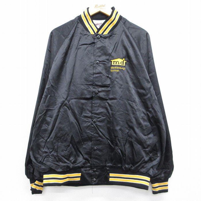 ナイロン 90s ラグランジャケット ブラック XL | 古着