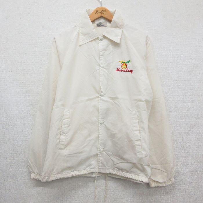 ナイロンジャケット 90s フリーメイソン ホワイト メンズXL相当 | 古着