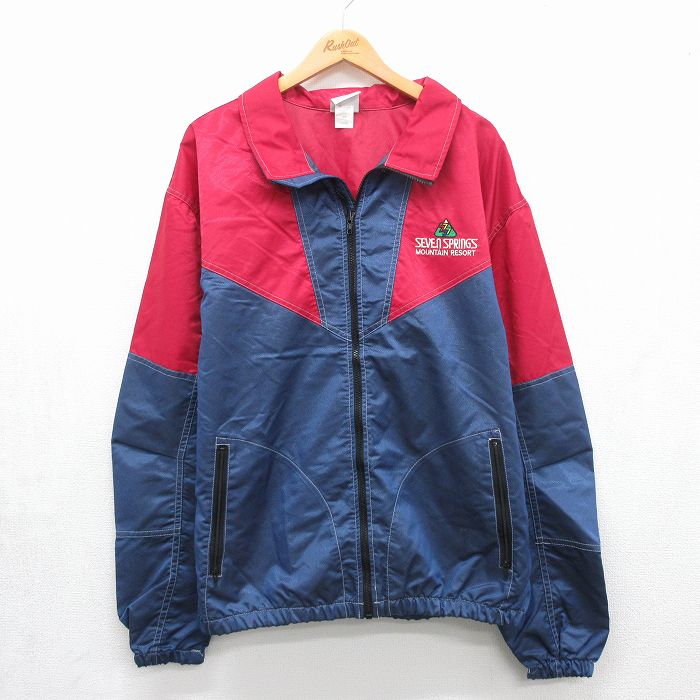 古着通販 XL☆古着 長袖 ナイロン ジャケット メンズ 90年代 90s