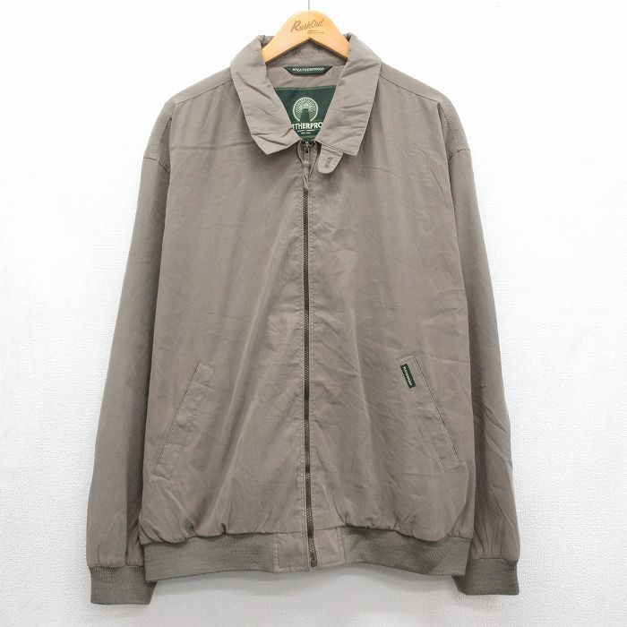 XL★古着 WEATHER PROOF 長袖 ジャケット メンズ 大きいサイズ ベージュ 26jul31