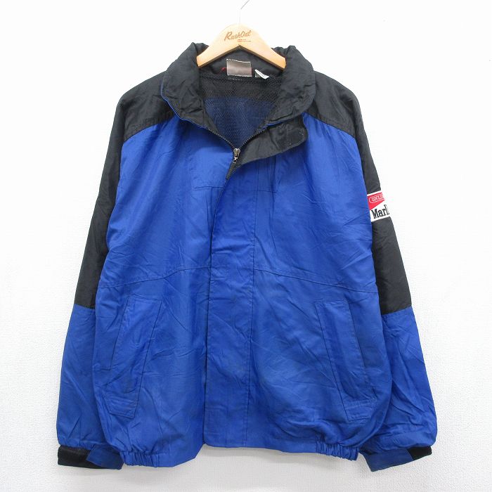 マルボロ 90s 長袖ナイロンジャケット ブルー メンズL相当 | 古着