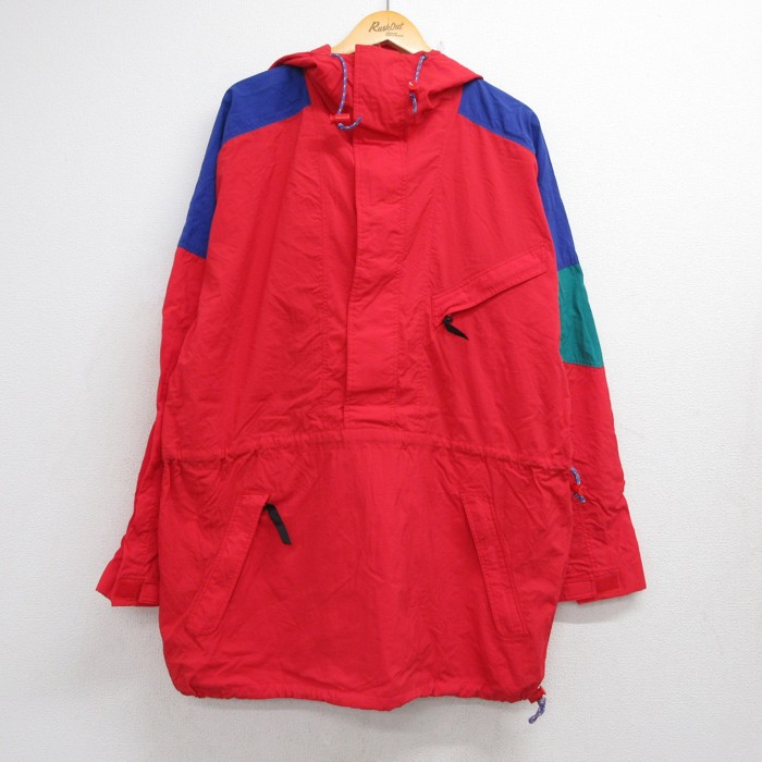 エディーバウアー 90s アノラックナイロンジャケット レッド L | 古着 26aug26