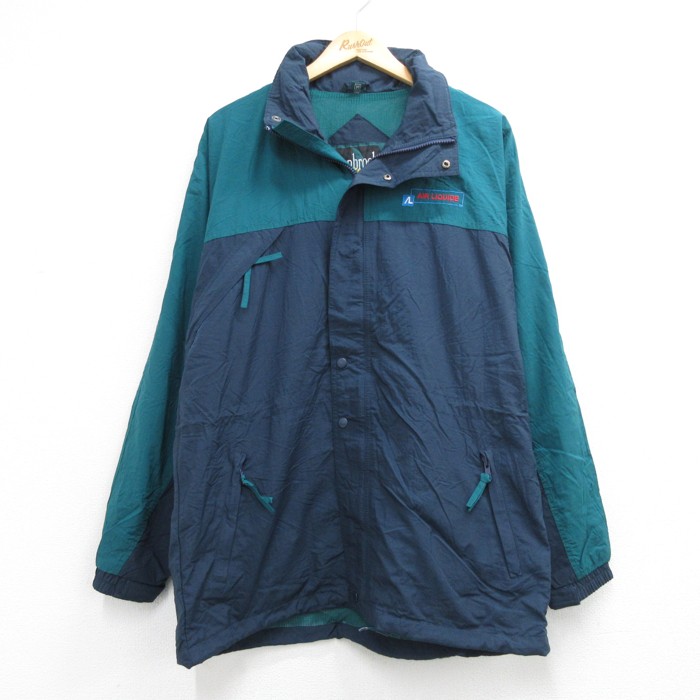 Dunbrooke 90s ナイロンジャケット ツートンカラー ネイビー L | 古着 26aug27