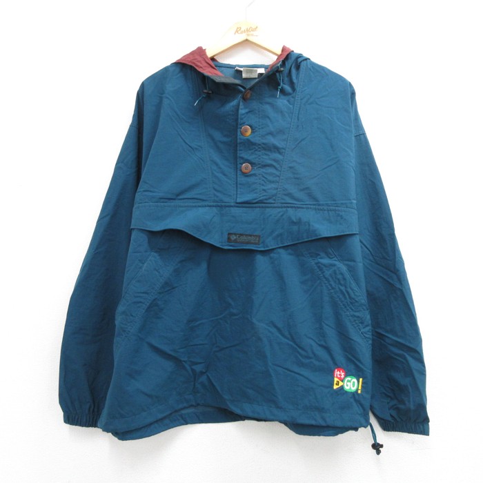 コロンビア 90s アノラックパーカー グリーン メンズXL相当 | 古着