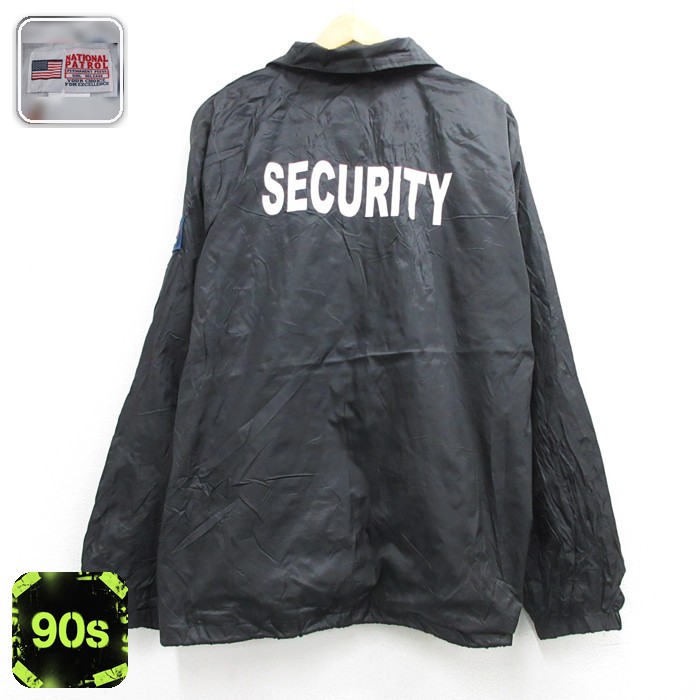 NATIONAL PATROL 長袖 ナイロン ジャケット 90s コーチ ブラック メンズXL相当 | 古着
