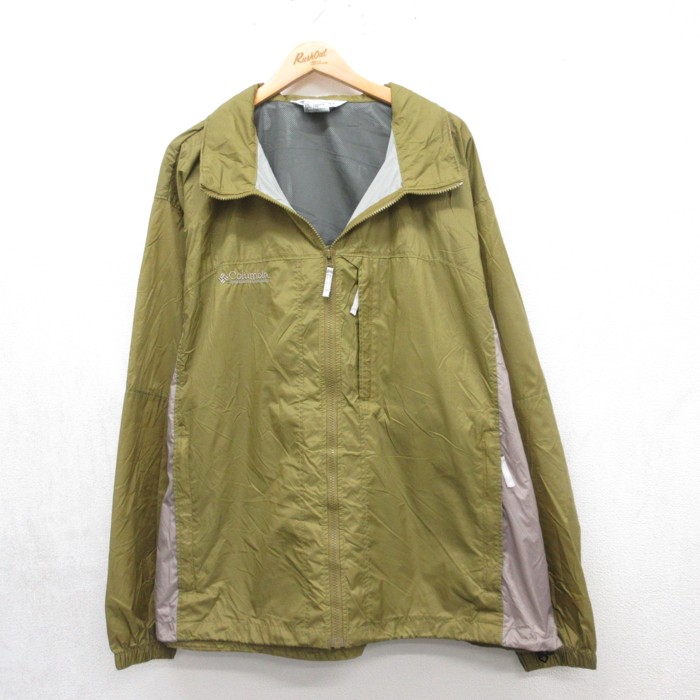 archive 00s NewVintage古着03'年製カーキ L 古着通販 XL☆古着 Columbia コロンビア 長袖 ナイロン ジャケット
