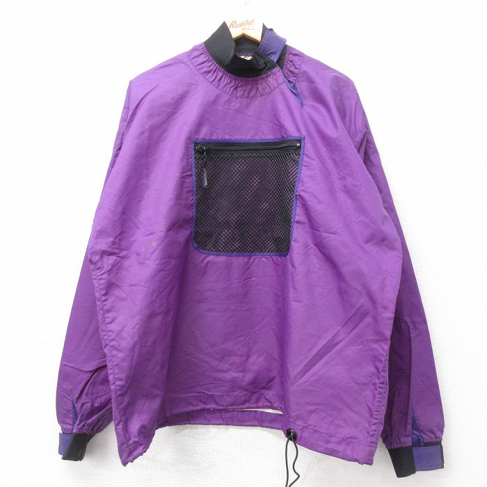 XL★古着 パタゴニア patagonia 長袖 ナイロン パドリング ジャケット メンズ 90年代 90s カヤック 大きいサイズ モックネック ハイネック 紫他 パープル 【spe】 25sep24 中古 アウター