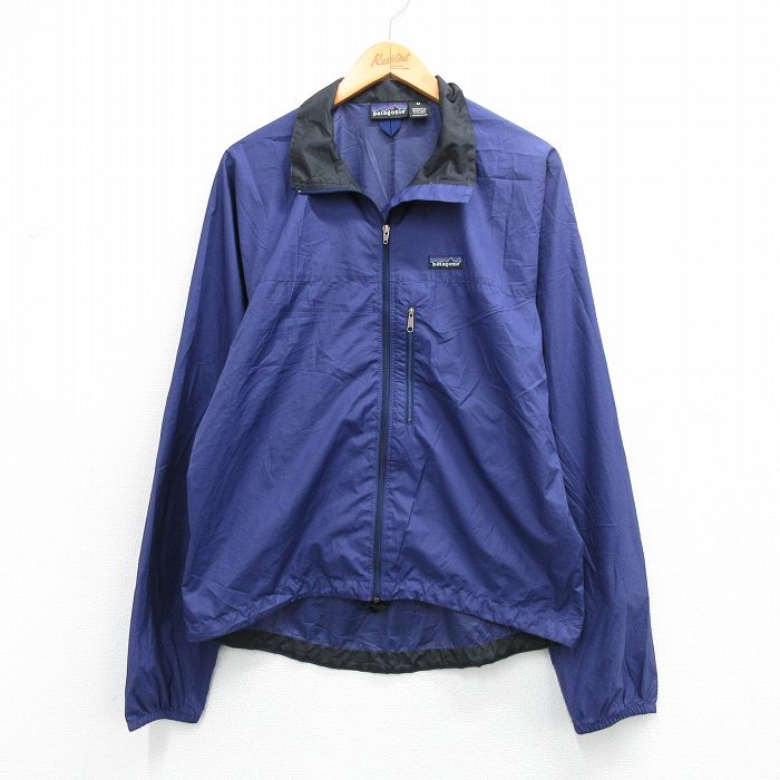 パタゴニア 90s ベロシティシェルジャケット ワンポイントロゴ ネイビー L | 古着