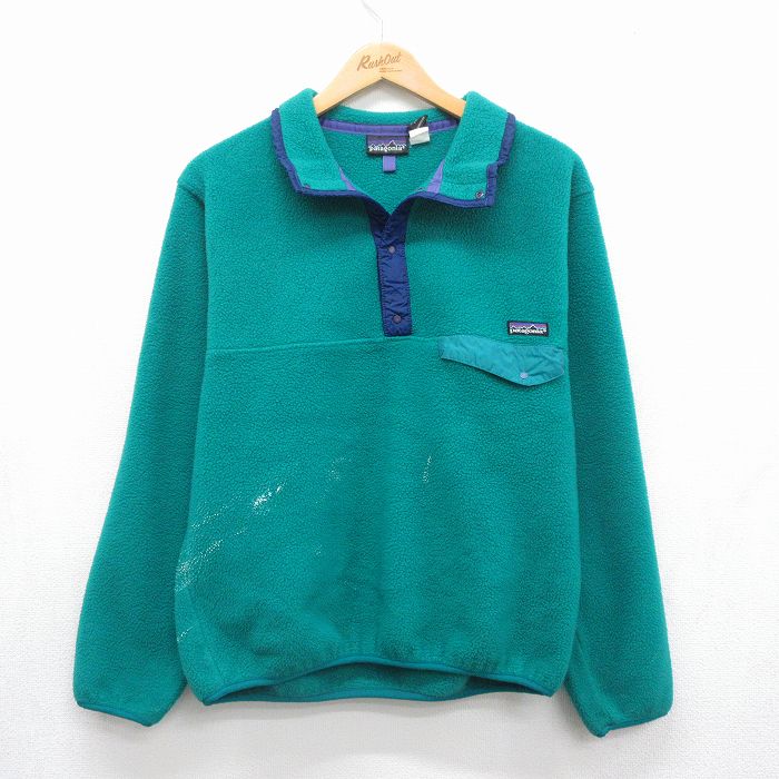 M★古着 パタゴニア patagonia 長袖 フリース ジャケット メンズ 90年代 90s スナップT USA製 グリーン【spe】 26aug06
