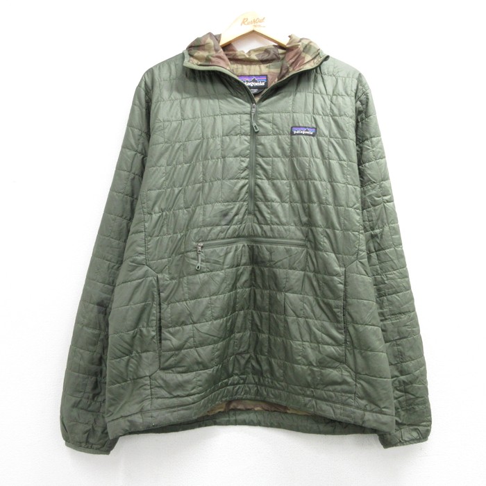 パタゴニア ハーフジップジャケット ナノパフ カーキ メンズL相当 | 古着