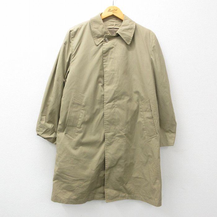 ロンドンフォグ 80s ステンカラーコート 内側ボア ベージュ L | 古着