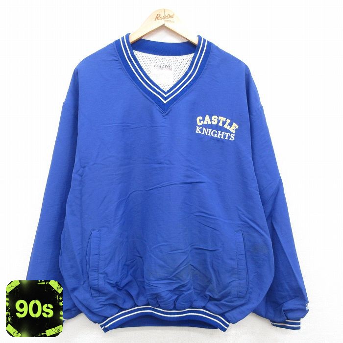 デロング 90s 長袖ジャケット CASTLE KNIGHTS ブルー XL | 古着