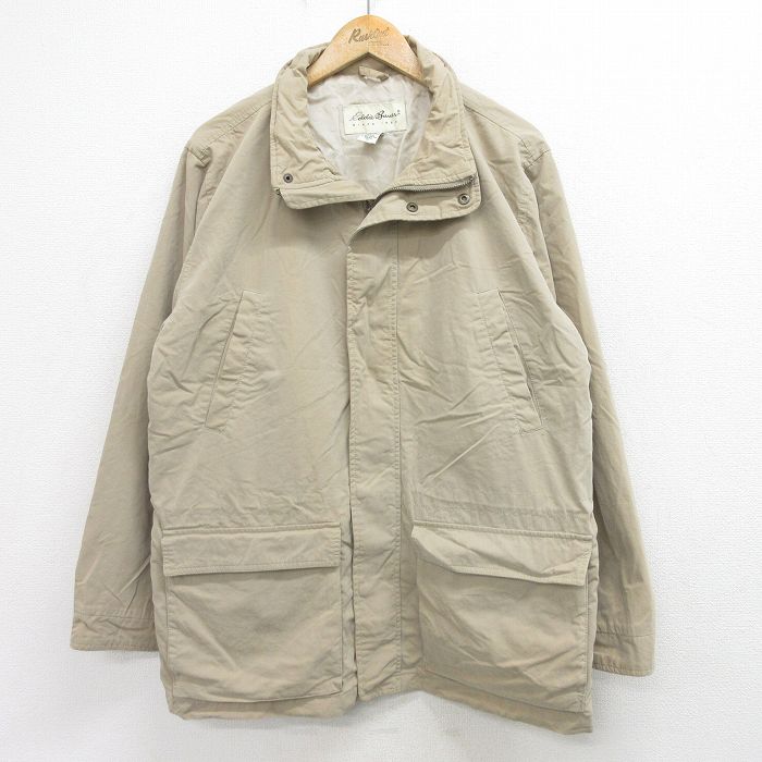 【50%OFF】L★古着 エディーバウアー 長袖 ジャケット メンズ 00年代 00s ベージュ カーキ 24oct04 中古 アウター ジャンパー ブルゾン