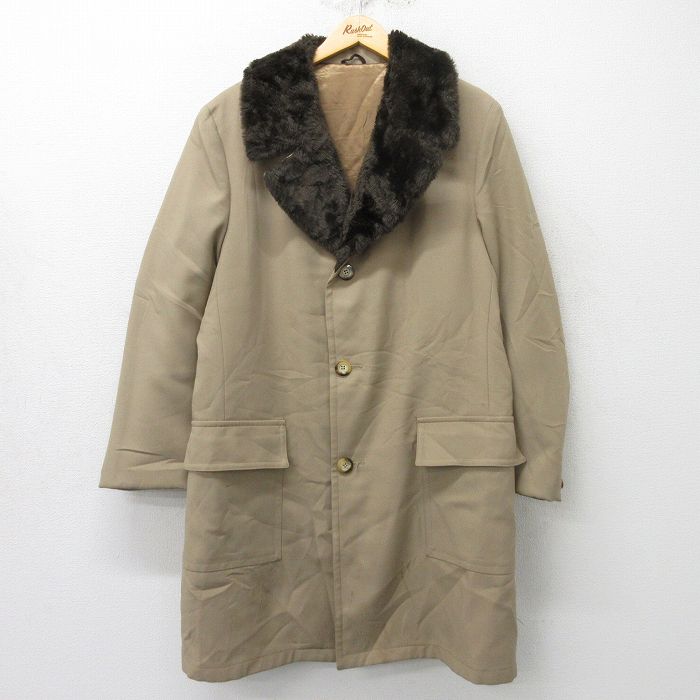 シアーズ 70s ロングコート 内側ファー ベージュ L | 古着