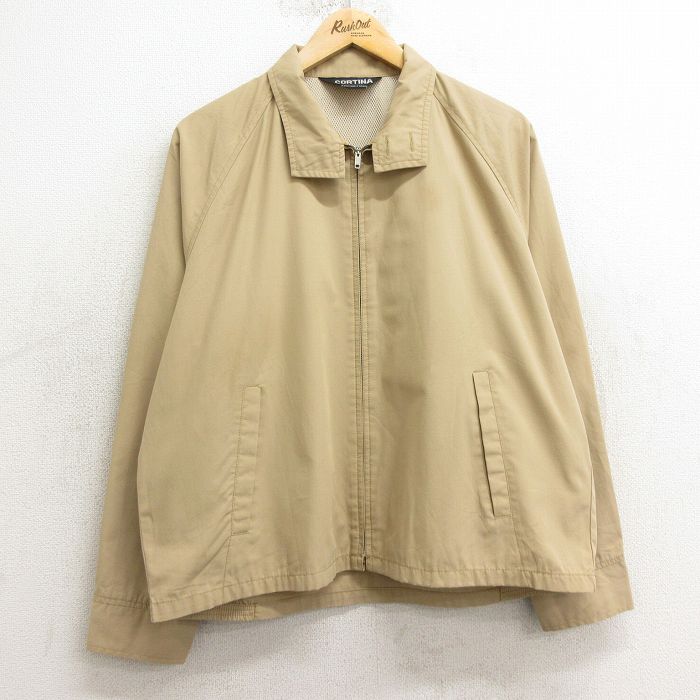 【20%OFF】XL★古着 長袖 ジャケット メンズ 80年代 80s ラグラン ベージュ カーキ 24nov20 中古 アウター ジャンパー ブルゾン