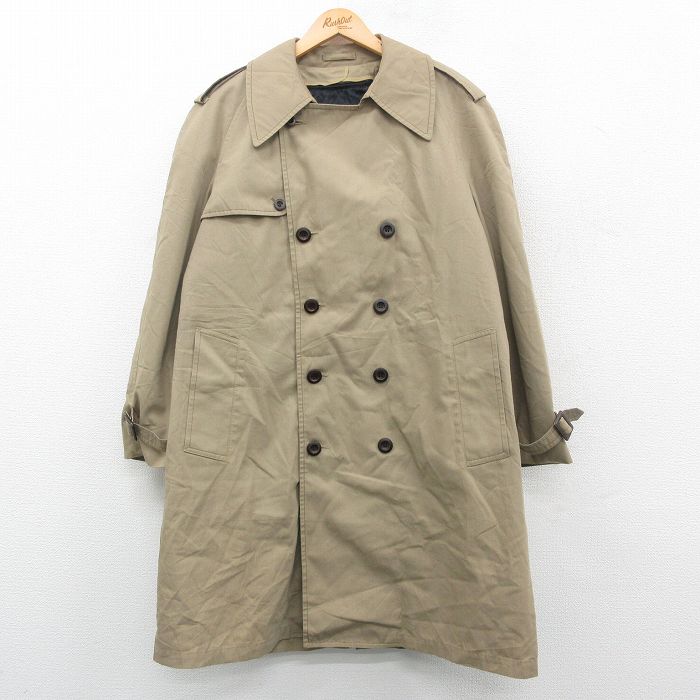 【50%OFF】XL★古着 ロンドンフォグ 長袖 トレンチコート メンズ 80年代 80s ラグラン ベージュ カーキ 内側ボア 24dec04 中古 アウター