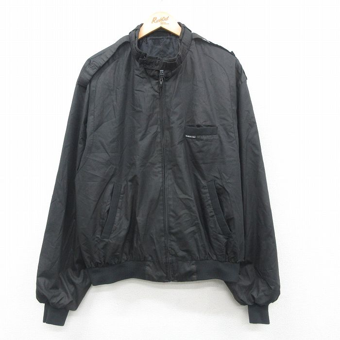 XL★古着 メンバーズオンリー 長袖 ジャケット メンズ 90年代 90s 大きいサイズ 黒 ブラック 24dec12 中古 アウター ジャンパー ブルゾン