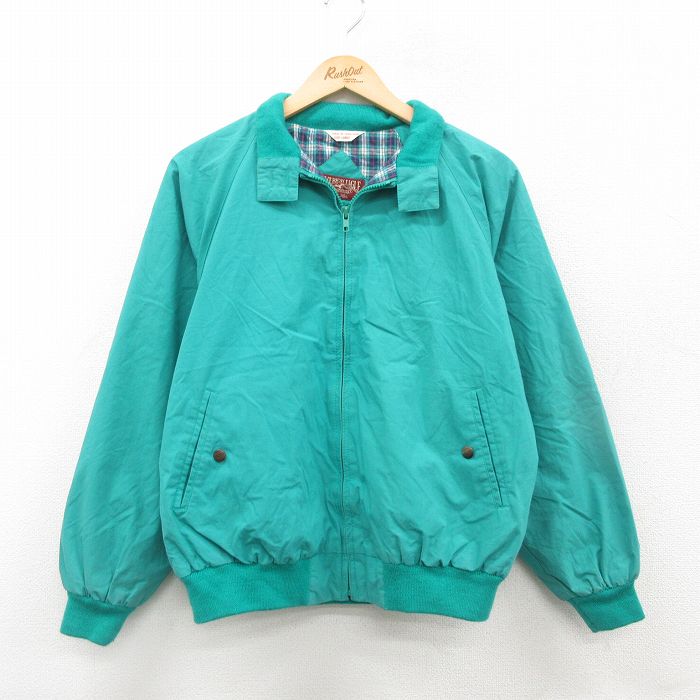 M★古着 アメリカンイーグル American Eagle 長袖 ジャケット メンズ 90年代 90s ラグラン 青緑 24dec13 中古 アウター ジャンパー ブルゾン