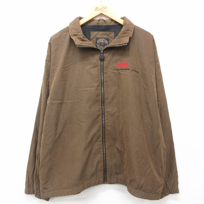 XL★古着 長袖 ジャケット メンズ DUPONT 茶 ブラウン 24dec18 中古 アウター ジャンパー ブルゾン