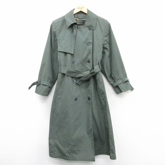 【50%OFF】M★古着 ロンドンフォグ 長袖 トレンチ コート メンズ 90年代 90s　ロング丈 USA製 濃緑 グリーン 【spe】 25jan25 中古 アウター
