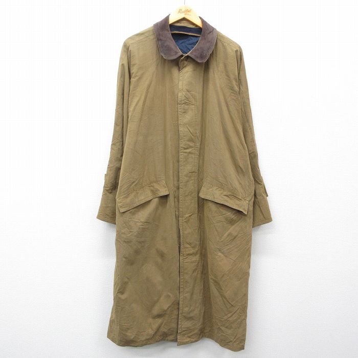 【20%OFF】XL★古着 ロンドンフォグ 長袖 コート メンズ 00年代 00s 大きいサイズ ロング丈 緑系 グリーン 25jan30 中古 アウター