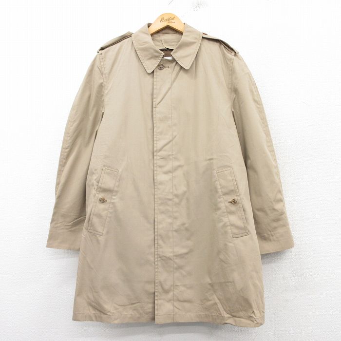 L★古着 ロンドンフォグ 長袖 ステンカラー コート メンズ 90年代 90s シンサレート ロング丈 USA製 ベージュ カーキ 【spe】 25feb04 中古 アウター