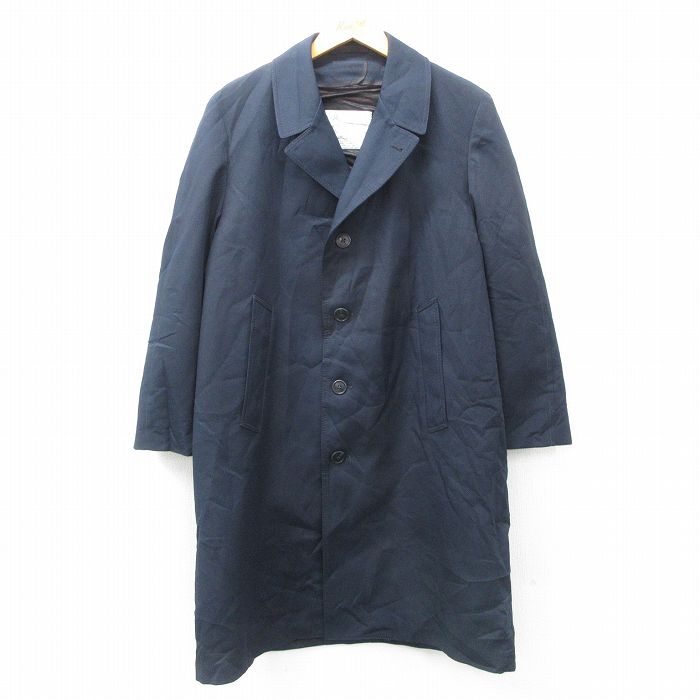 【50%OFF】XL★古着 ロンドンフォグ 長袖 コート メンズ 90年代 90s ロング丈 紺 ネイビー 内側ファー 25feb03 中古 アウター