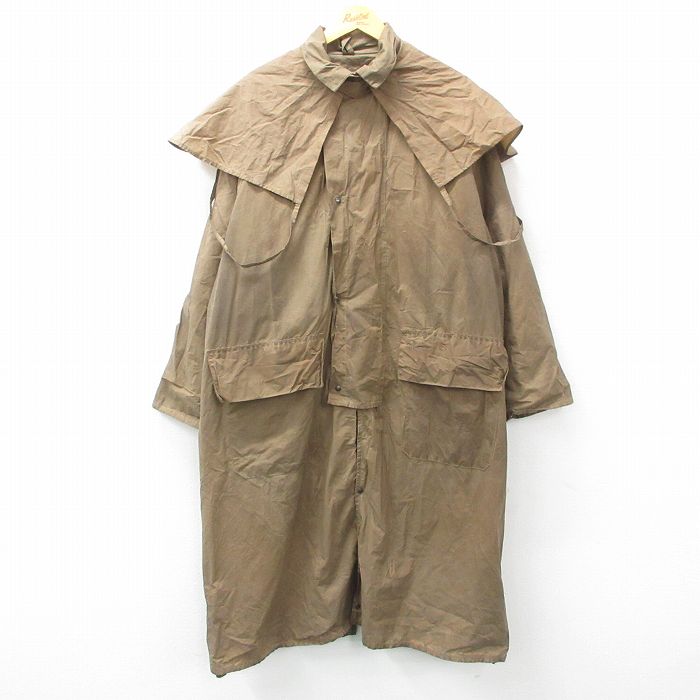 XL★古着 バナナリパブリック BANANA REPUBLIC 長袖 コート メンズ 80年代 80s 大きいサイズ ロング丈 イングランド製 茶 ブラウン 25feb03 中古 アウター