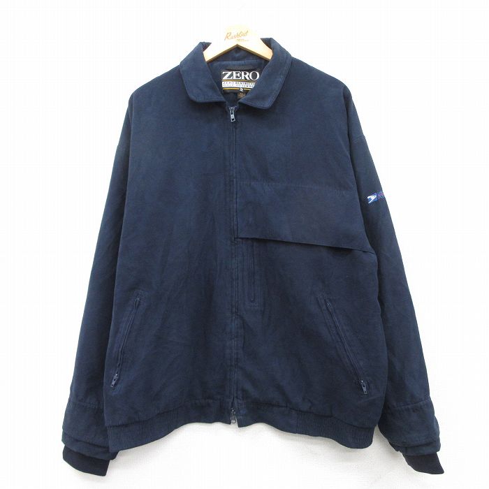 XL★古着 長袖 ジャケット メンズ 90年代 90s 郵便局 大きいサイズ USA製 紺 ネイビー 25feb08 中古 アウター ジャンパー ブルゾン