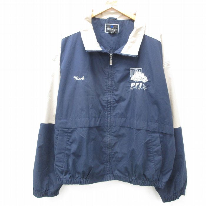 XL★古着 ホロウェイ 長袖 ジャケット メンズ 90年代 90s PFI 大きいサイズ 紺他 ネイビー 25feb08 中古 アウター ジャンパー ブルゾン