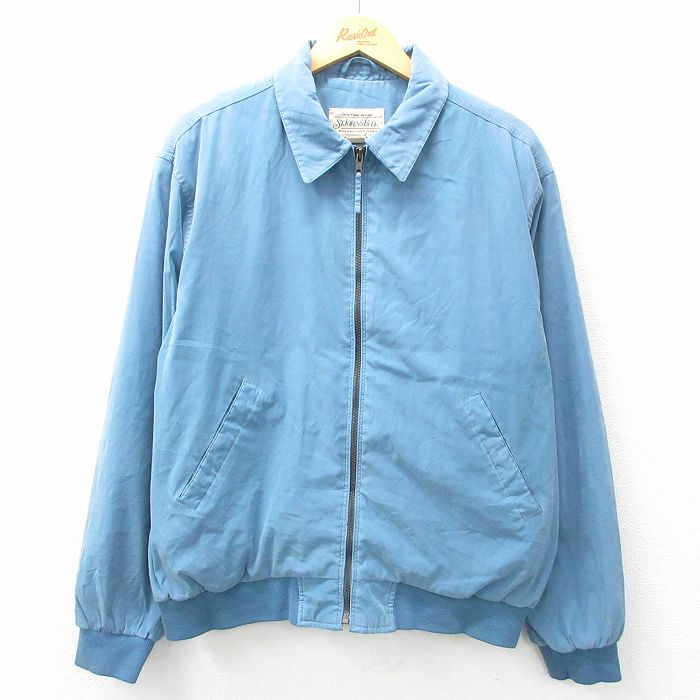 XL★古着 セントジョンズベイ 長袖 ジャケット スイングトップ メンズ 00年代 00s 大きいサイズ 水色 25feb12 中古 アウター ジャンパー ブルゾン
