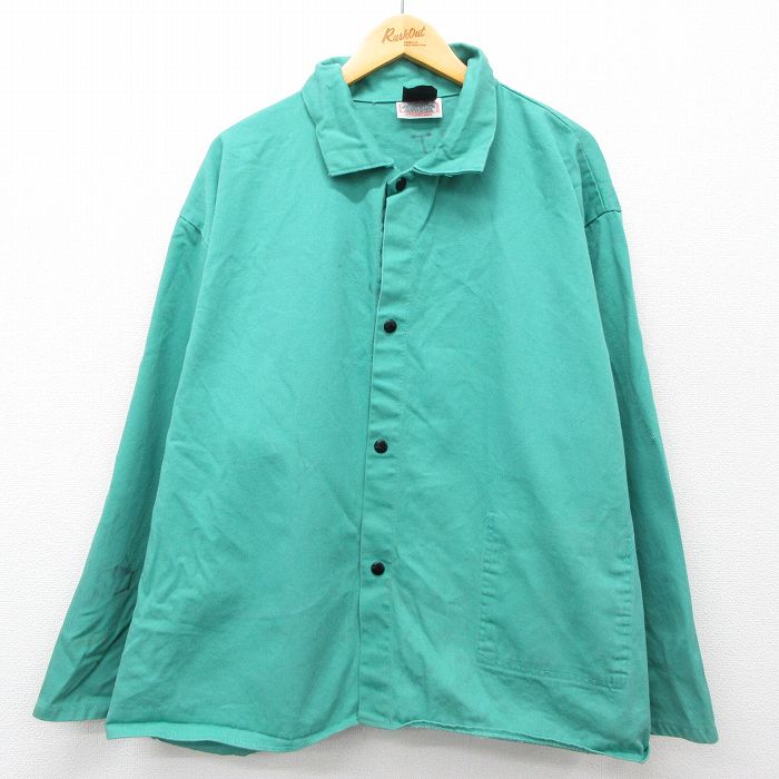 XL★古着 長袖 ジャケット メンズ 00年代 00s 大きいサイズ 青緑 25feb12 中古 アウター ジャンパー ブルゾン
