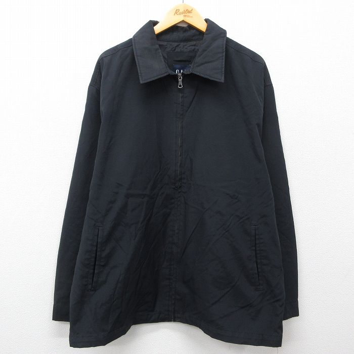 XL★古着 ギャップ GAP 長袖 ジャケット メンズ 00年代 00s 黒 ブラック 25feb12 中古 アウター ジャンパー ブルゾン