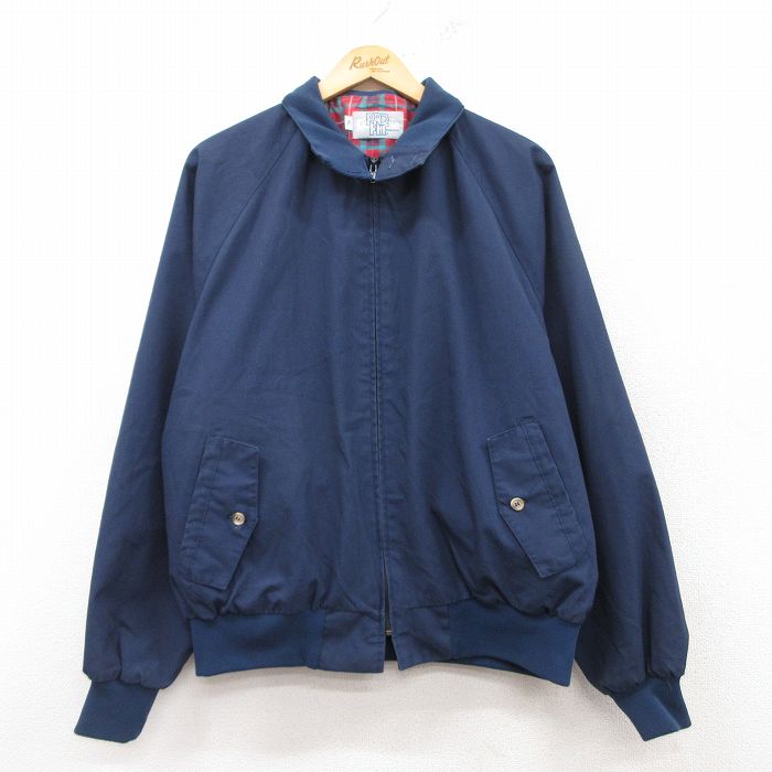 XL★古着 長袖 ジャケット メンズ 90年代 90s ラグラン USA製 紺 ネイビー 25feb13 中古 アウター ジャンパー ブルゾン