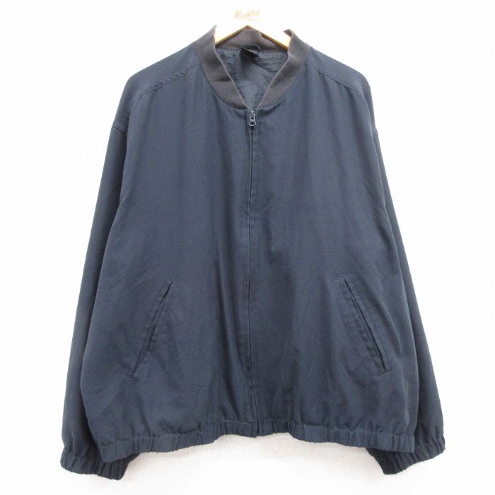 XL★古着 長袖 ジャケット メンズ 00年代 00s 大きいサイズ 紺 ネイビー 25feb14 中古 アウター ジャンパー ブルゾン