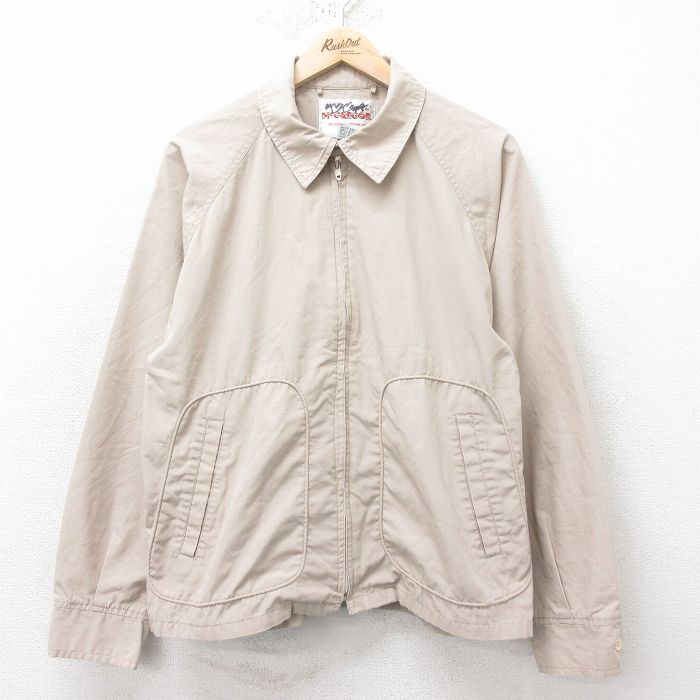 L★古着 マックレガー 長袖 ジャケット スイングトップ メンズ 90年代 90s ラグラン タロン ベージュ カーキ 25feb14 中古 アウター ジャンパー ブルゾン