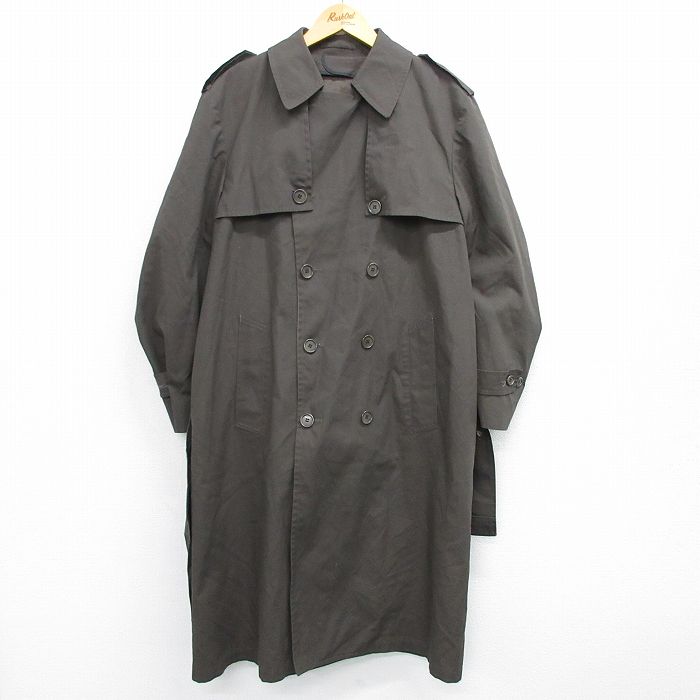 L★古着 ロンドンフォグ 長袖 トレンチ コート メンズ 90年代 90s ロング丈 茶系 ブラウン 25feb19 中古 アウター